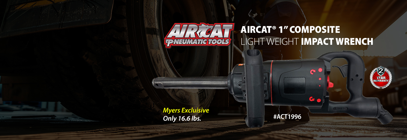 Lightweight 1" Impact Wrench